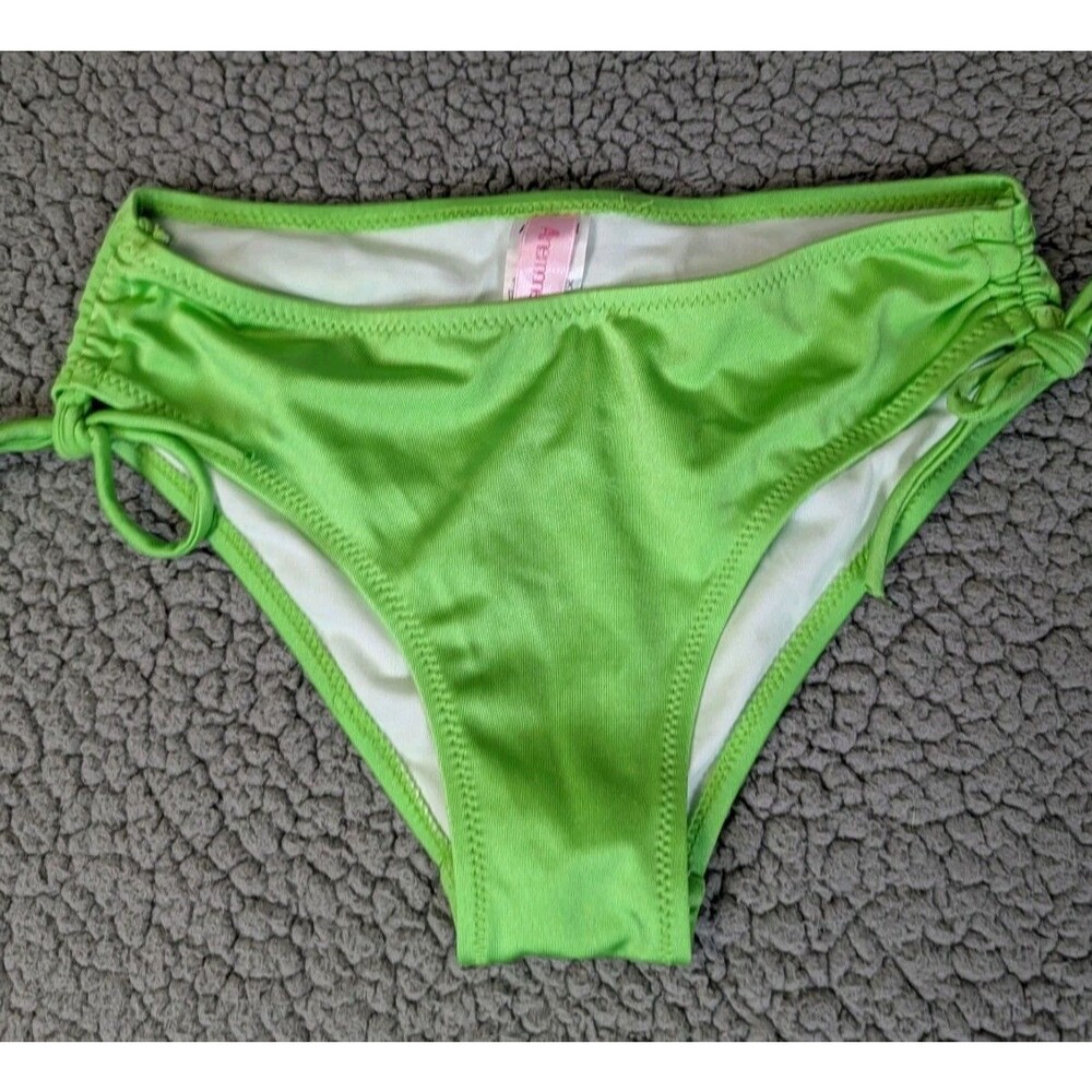 Anemone Bikini Bottom Lime Green Size Small Ruched Sides Swim Suit Pool Beach